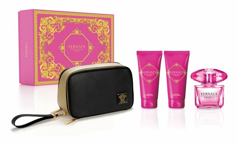 Versace Bright Crystal Absolu Eau De Parfum 90ml, Body Lotion 100ml, Shower Gel 100ml & Cosmetic Bag