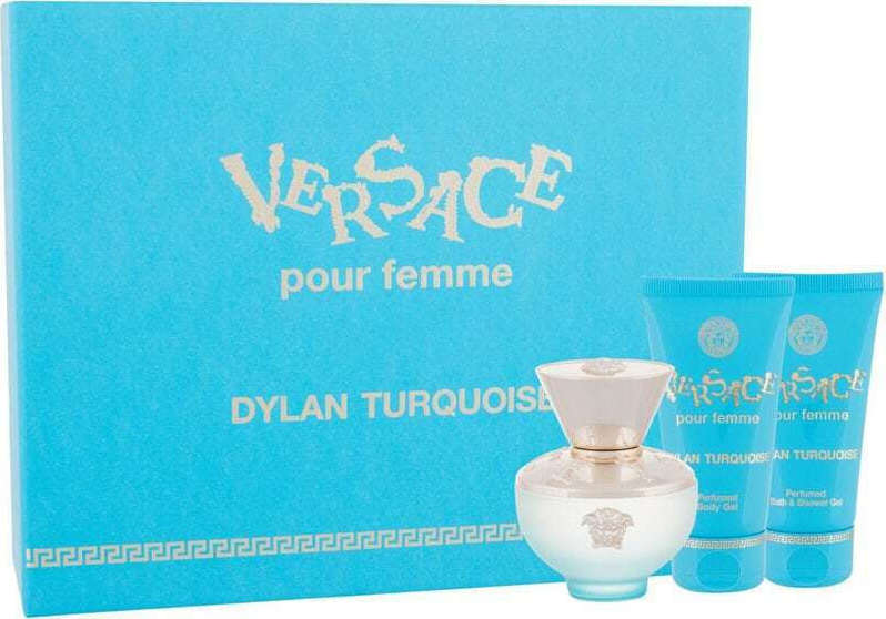 Versace Dylan Turquoise Eau de Toilette 50ml, Shower Gel 50ml & Body Lotion 50ml