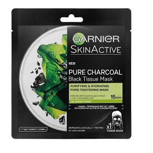 Garnier SkinActive Pure Charcoal Black Tissue Mask 28gr Τύπος Δέρματος : Όλοι οι τύποι