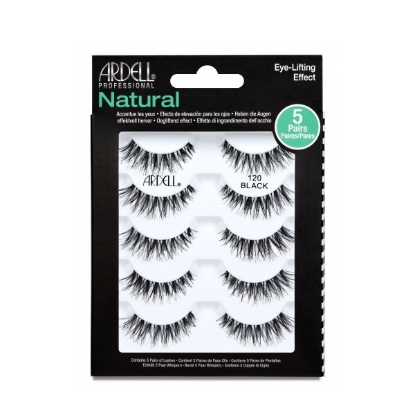 Ardell Natural 120 Black 5 Pairs Of Lashes