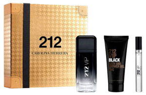 Carolina Herrera 212 VIP Black Set Eau de Parfum 100ml, shower gel 100ml & miniature Eau de Parfum 10ml
