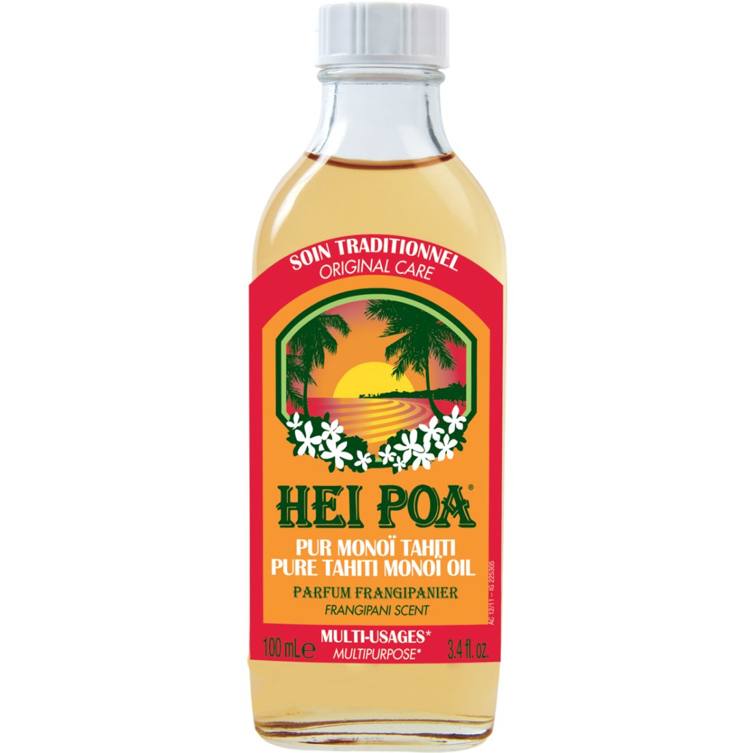 Hei Poa Pure Tahiti Monoi Oil Frangipani 100ml Hei Poa Pure Tahiti Monoi Oil Frangipani 100ml