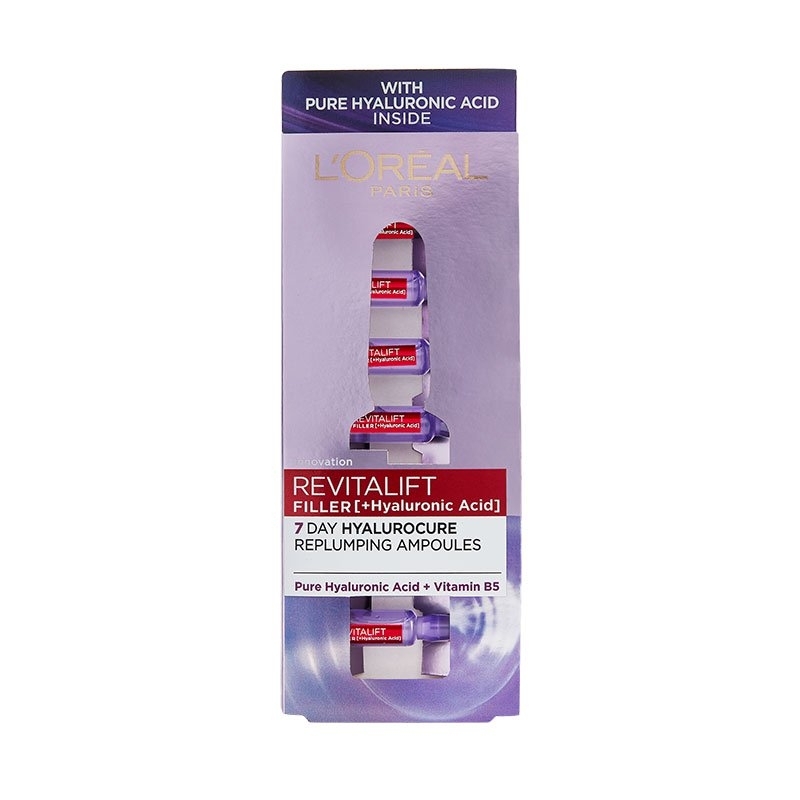 L'Oréal Paris Revitalift Filler Replumping Ampoules 7 x 1.3ml L'Oréal Paris Revitalift Filler Replumping Ampoules 7 x 1.3ml