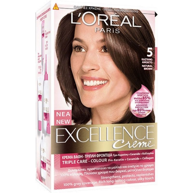 L'Oréal Excellence Cream No5 Καστανό Ανοιχτό 48ml