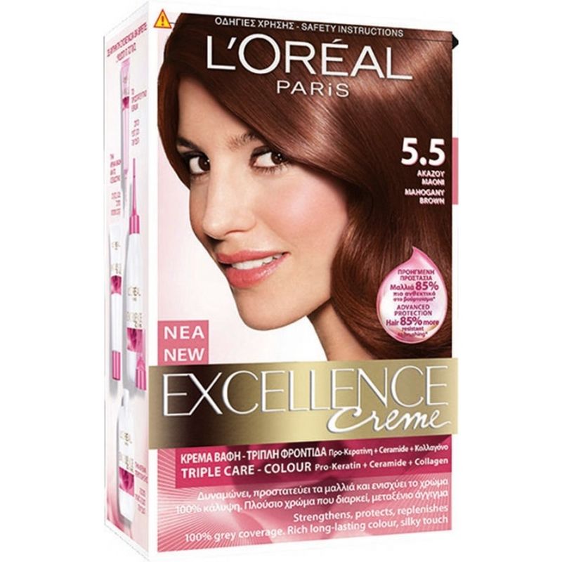 L'Oréal Excellence Cream No5.5 Ακαζού Μαονί 48ml L'Oréal Excellence Cream No5.5 Ακαζού Μαονί 48ml