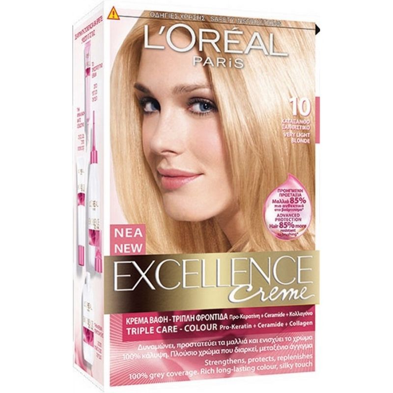 L'Oréal Excellence Cream No10 Κατάξανθο Ξανθιστικό 48ml L'Oréal Excellence Cream No10 Κατάξανθο Ξανθιστικό 48ml