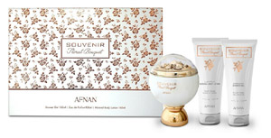Afnan Souvenir Floral Bouquet Set Eau de Parfum 100ml, body lotion 100ml, shower gel 100ml