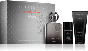 Afnan Supremacy Not Only Intense Set Eau de Parfum 100ml, deo stick 75, shower gel 150ml Afnan Supremacy Not Only Intense Set Eau de Parfum 100ml, deo stick 75, shower gel 150ml
