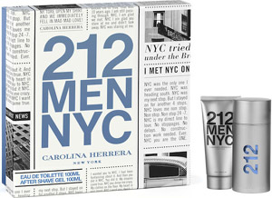 Carolina Herrera 212 Men Set Eau de Toilette 100ml, after shave gel 100ml Carolina Herrera 212 Men Set Eau de Toilette 100ml, after shave gel 100ml