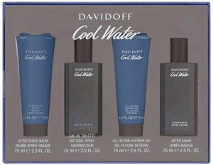 Davidoff Cool Water Set Eau de Toilette 75ml, after shave balm 75ml, after shave lotion 75ml, shower gel 75ml Davidoff Cool Water Set Eau de Toilette 75ml, after shave balm 75ml, after shave lotion 75ml, shower gel 75ml