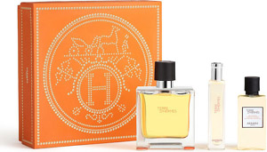 Hermès Terre d'Hermes Parfum Set Parfum 75ml, miniature Parfum 15ml, shower gel 40ml