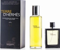 Hermes Terre D'Hermes Pure Perfume 30ml & Terre D'Hermes Pure Perfume 125ml Refill