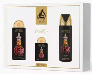Lattafa Pride Artisan Ethnique Set Eau de Parfum 100ml, deo spray 200ml & miniature Eau de Parfum 20ml Lattafa Pride Artisan Ethnique Set Eau de Parfum 100ml, deo spray 200ml & miniature Eau de Parfum 20ml