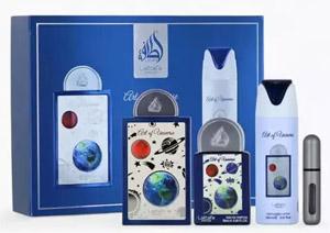 Lattafa Pride Art Of Universe Set Eau de Parfum 100ml, deo spray 200ml, & miniature Eau de Parfum 20ml