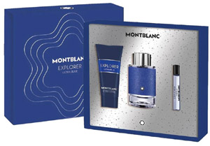 Mont Blanc Explorer Ultra Blue Set Eau de Parfum 100ml, shower gel 100ml & miniature Eau de Parfum 7.5ml Mont Blanc Explorer Ultra Blue Set Eau de Parfum 100ml, shower gel 100ml & miniature Eau de Parfum 7.5ml