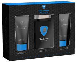 Lamborghini Acqua Set Eau de Toilette 125ml, after shave balm 100ml, shower gel 100ml