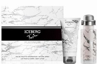 Iceberg Twice Platinum Eau De Toilette 125ml & body lotion 100ml