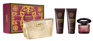 Versace Crystal Noir Set Eau de Parfum 90ml, body lotion 100ml, shower gel 100ml & gold pouch Versace Crystal Noir Set Eau de Parfum 90ml, body lotion 100ml, shower gel 100ml & gold pouch