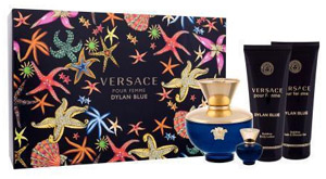 Versace Dylan Blue Set Eau de Parfum 100ml, body lotion 100ml, shower gel 100ml, miniature Eau de Parfum 5ml