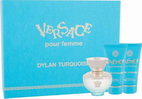 Versace Dylan Turquoise Eau de Toilette 50ml, Shower Gel 50ml & Body Lotion 50ml