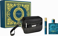 Versace Eros Pour Homme Eau de Toilette 100ml, Travel Spray Eau de Toilette 10ml & Black Trousse Versace Eros Pour Homme Eau de Toilette 100ml, Travel Spray Eau de Toilette 10ml & Black Trousse