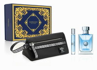 Versace Pour Homme Eau De Toilette 100ml, Travel Spray 10ml & Cosmetic Bag Versace Pour Homme Eau De Toilette 100ml, Travel Spray 10ml & Cosmetic Bag